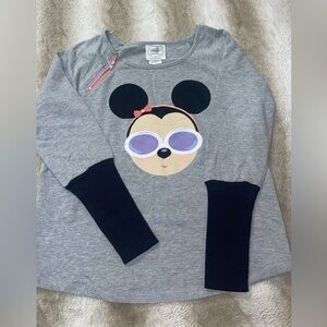 Gray and Black Kids Shirt with Cartoon Design